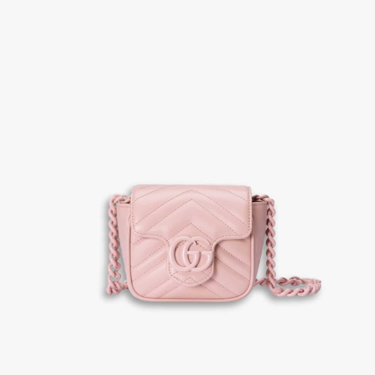ELG_GCM1008 Gucci Marmont Belt Bag Pink 12.5 cm 739599UM8KV 5909 - Image 1