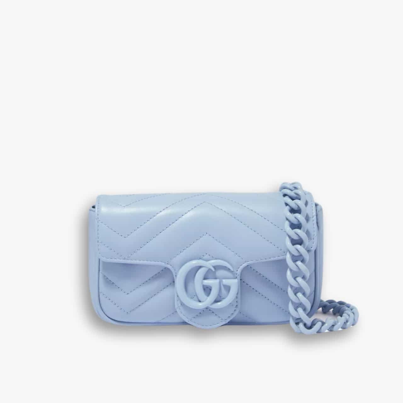 ELG_GCM1011-1 Gucci Marmont Bag Blue16.5 cm 699757 UM8KV 4928 - Image 1