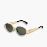 Celine Triomphe Sunglasses Metal Ovale Gold CL40235U 30N - Image 2