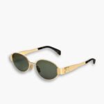 Celine Triomphe Sunglasses Metal Ovale Gold CL40235U 30N