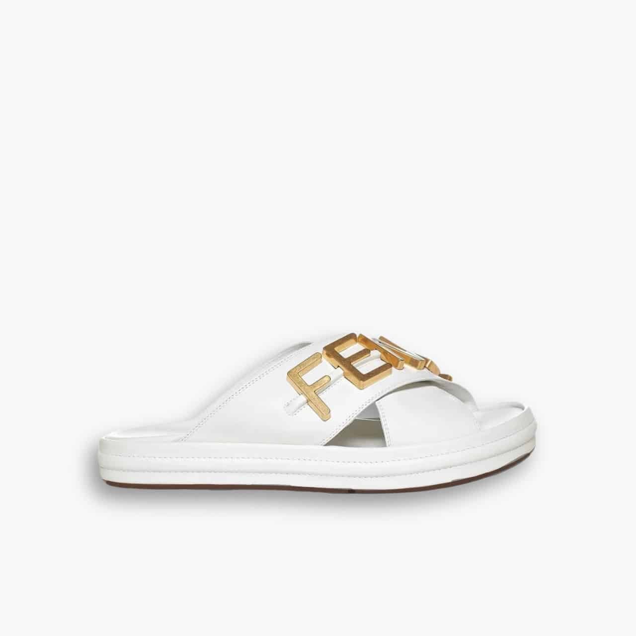 ELG_GCS1001-3 Fendi Fendigraphy Slides White - Image 1