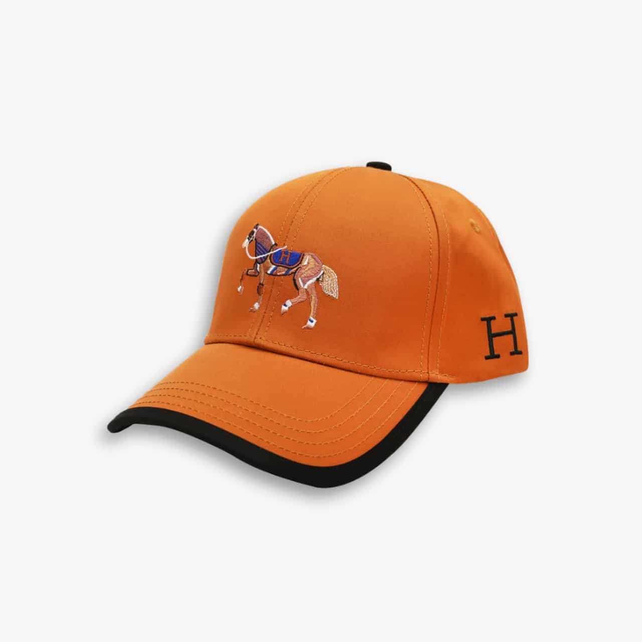 ELG_GCS1001-5 Hermes Baseball Cap Horse Hat Orange - Image 1
