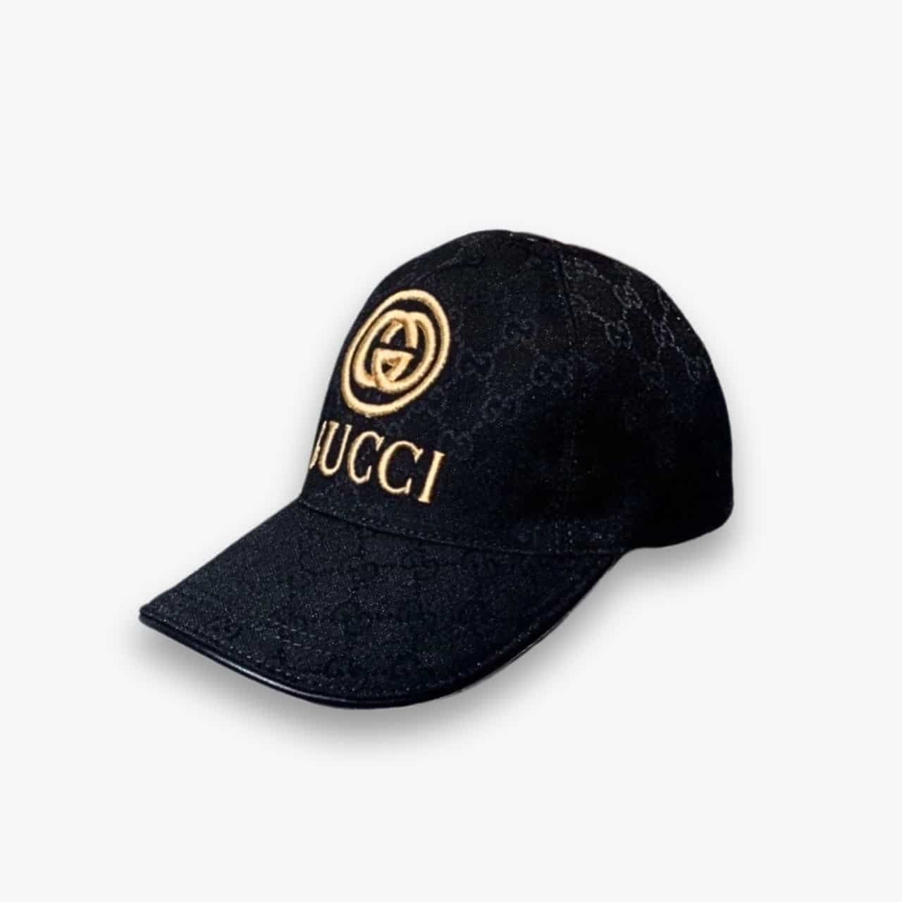 ELG_GCS1001-7-1 Gucci GG Monogram Canvas Baseball Cap Black - Image 1