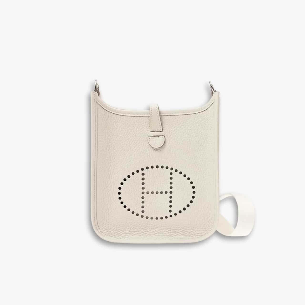 ELG_HMB1024-3 Hermes Evelyne Amazone Bag White 17cm - Image 1