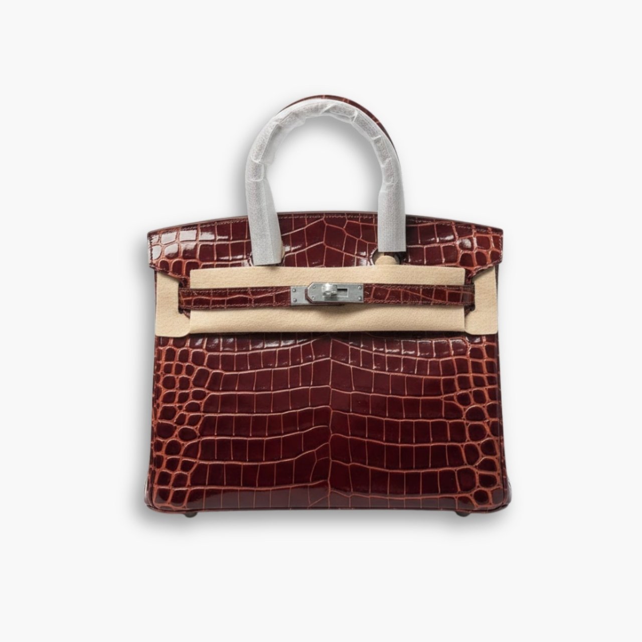 ELG_HMB1137 Hermes Birkin 30 Bordeaux Shiny Silver Hardware 30Cm - Image 1