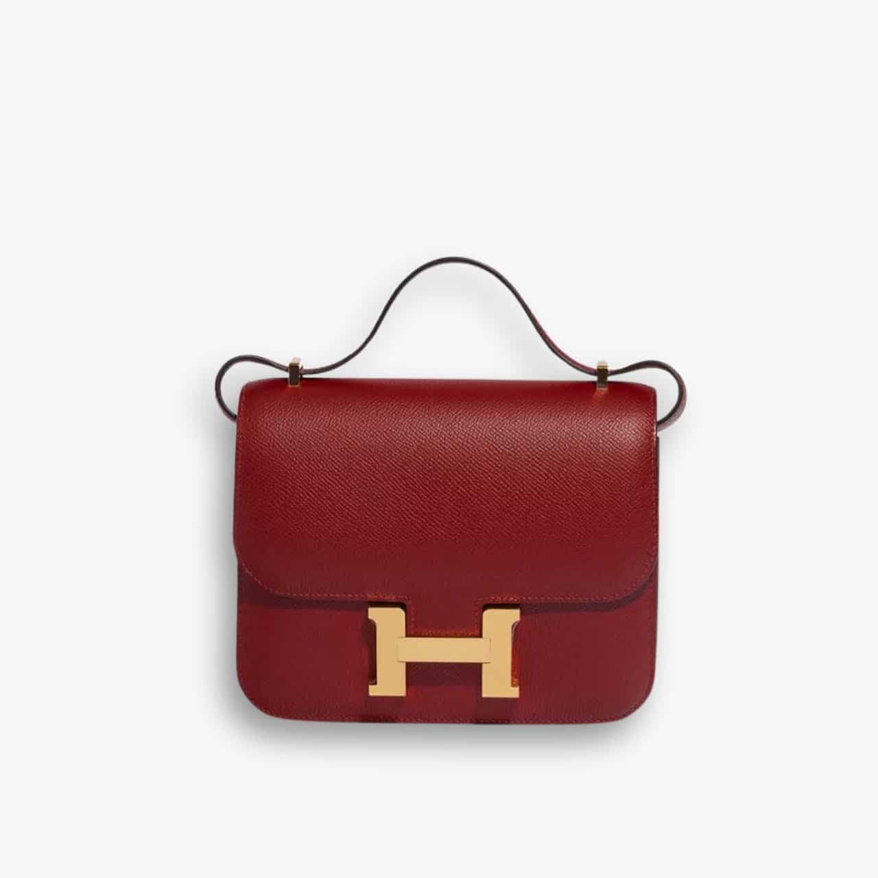 ELG_LVB1028-2 Hermès Constance Epsom Rouge Grenat 19cm - Image 1