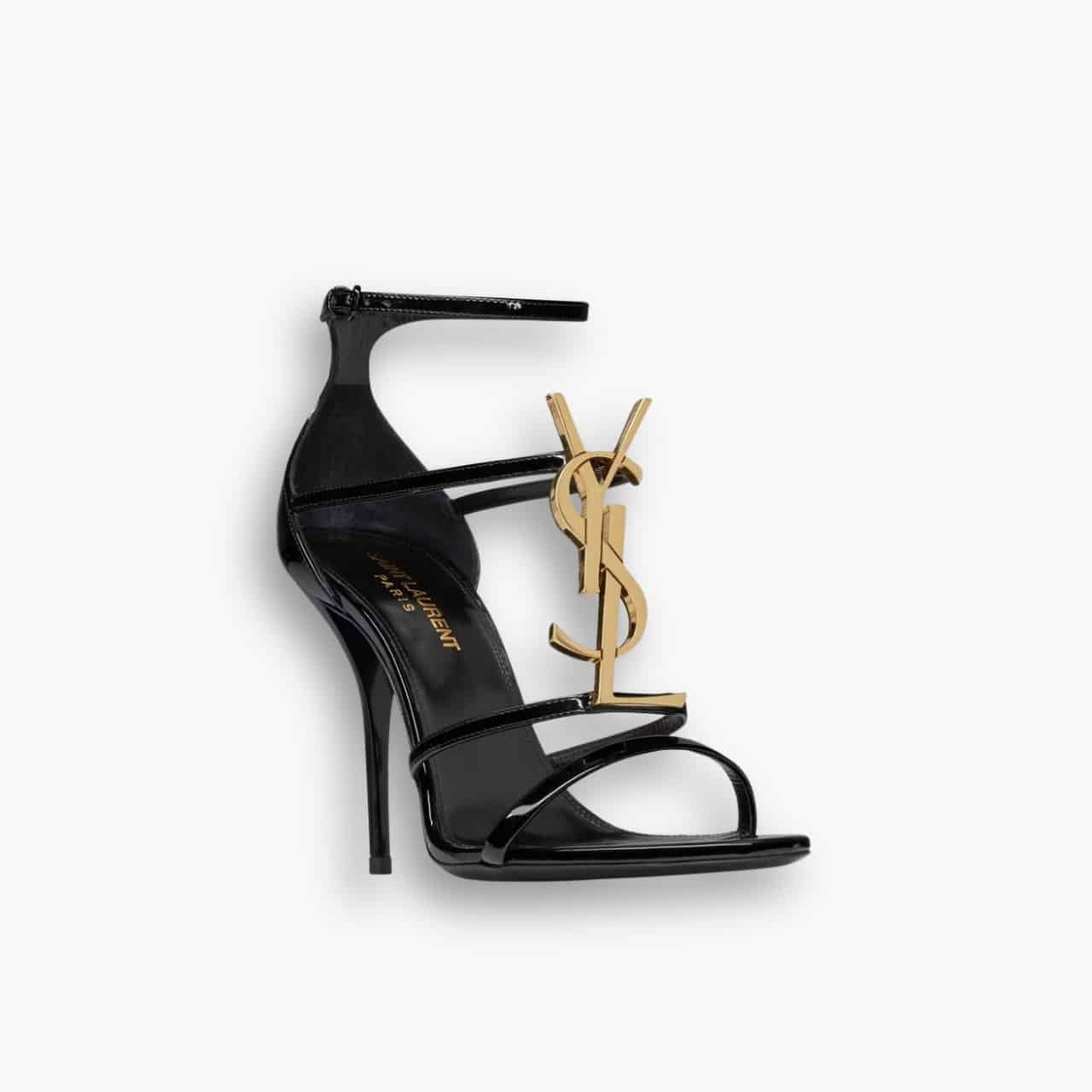 ELG_LVB1031 Saint Laurent Cassandra Sandals Black - Image 1