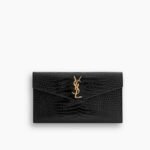 Saint Laurent Uptown Pouch In Crocodile Black 27cm 565739DND0J1000