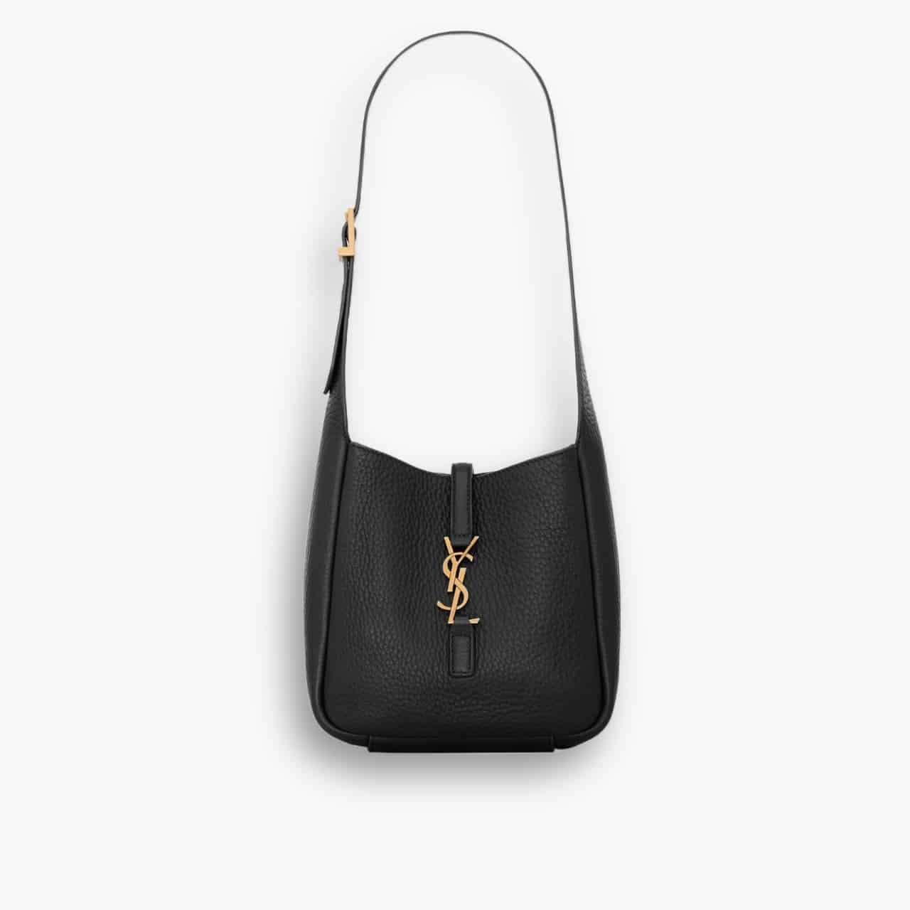 ELG_LVB1150-13-2 Saint Laurent Le 5 À 7 Supple Baby In Grained Leather Black 15cm 809461AADUU1000 - Image 1