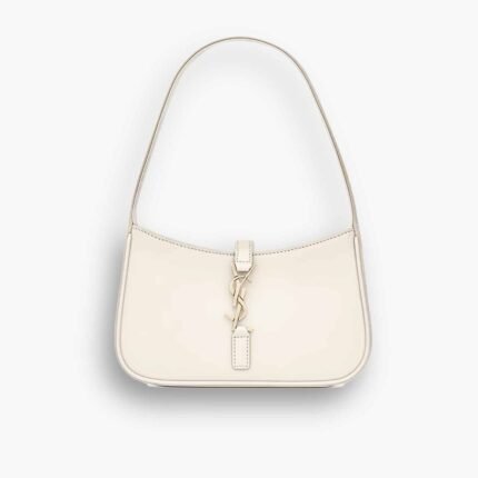 Saint Laurent Mini Le 5 À 7 Blanc Vintage 19cm 7103182R20W9207