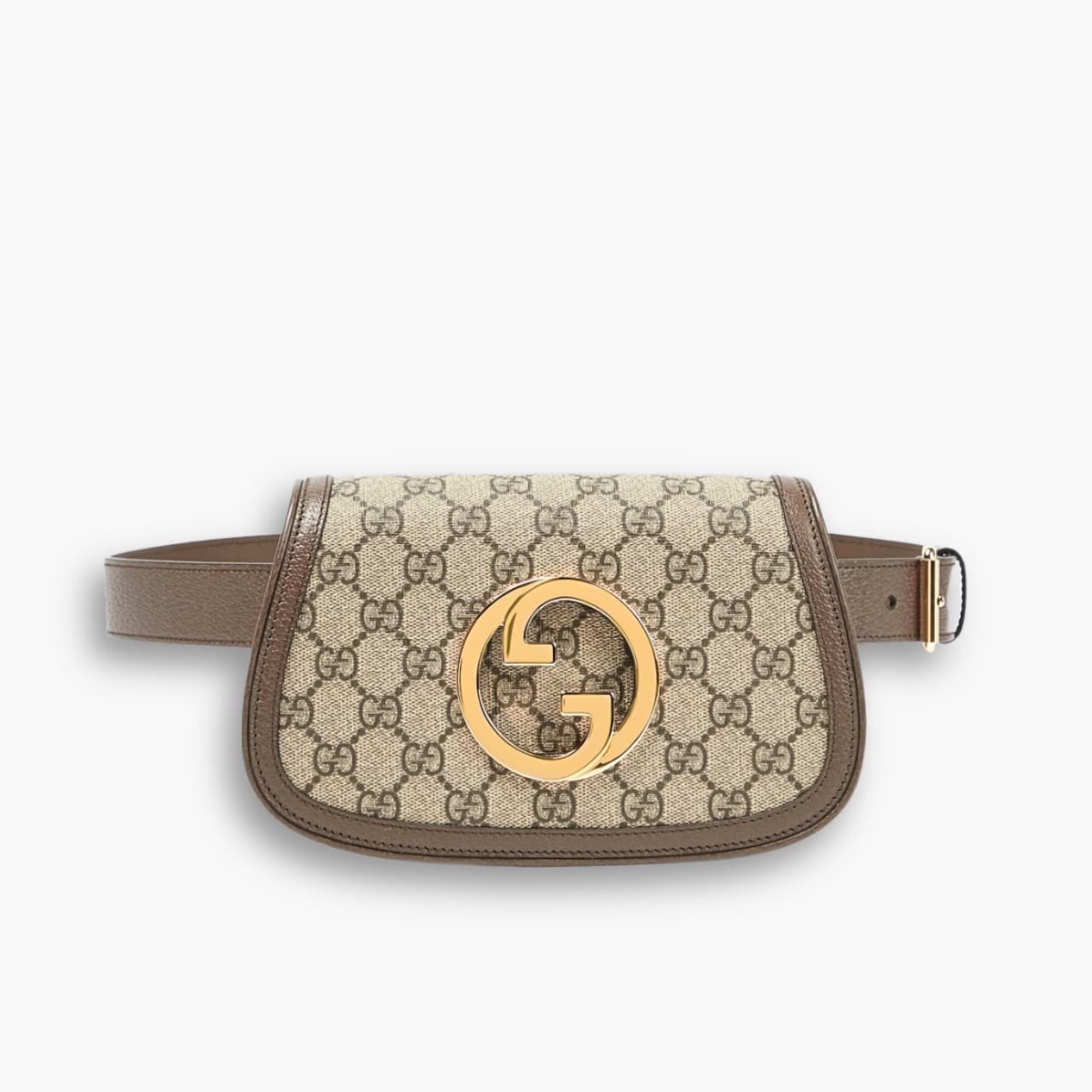 ELG_LVB1150-38 Gucci Blondie Leather Trimmed Belt Bag Brown 28cm - Image 1