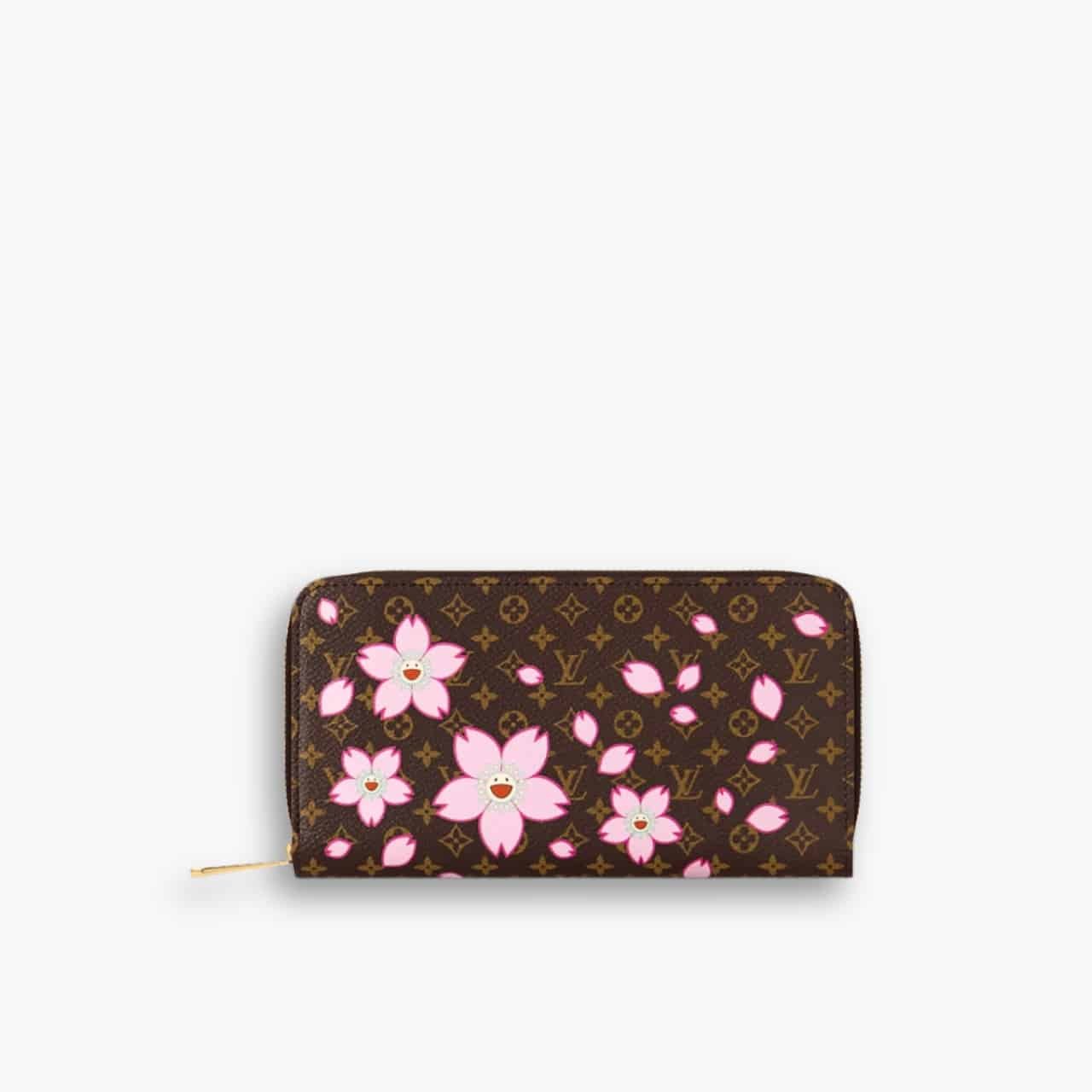 ELG_LVB1493 Louis Vuitton x Takashi Murakami Zippy Wallet Sakura Brown 19cm M13433 - Image 1