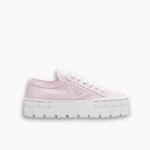 Prada Double Wheel Re Nylon Gabardine Sneakers Alabaster Pink 1E260M 3LFX F0E18 F 050