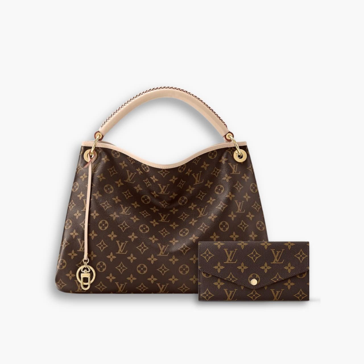 ELG_LVSET1002 Perfect Match: Louis Vuitton Artsy MM Monogram 41cm X Louis Vuitton Sarah Wallet Monogram 19cm - Image 1