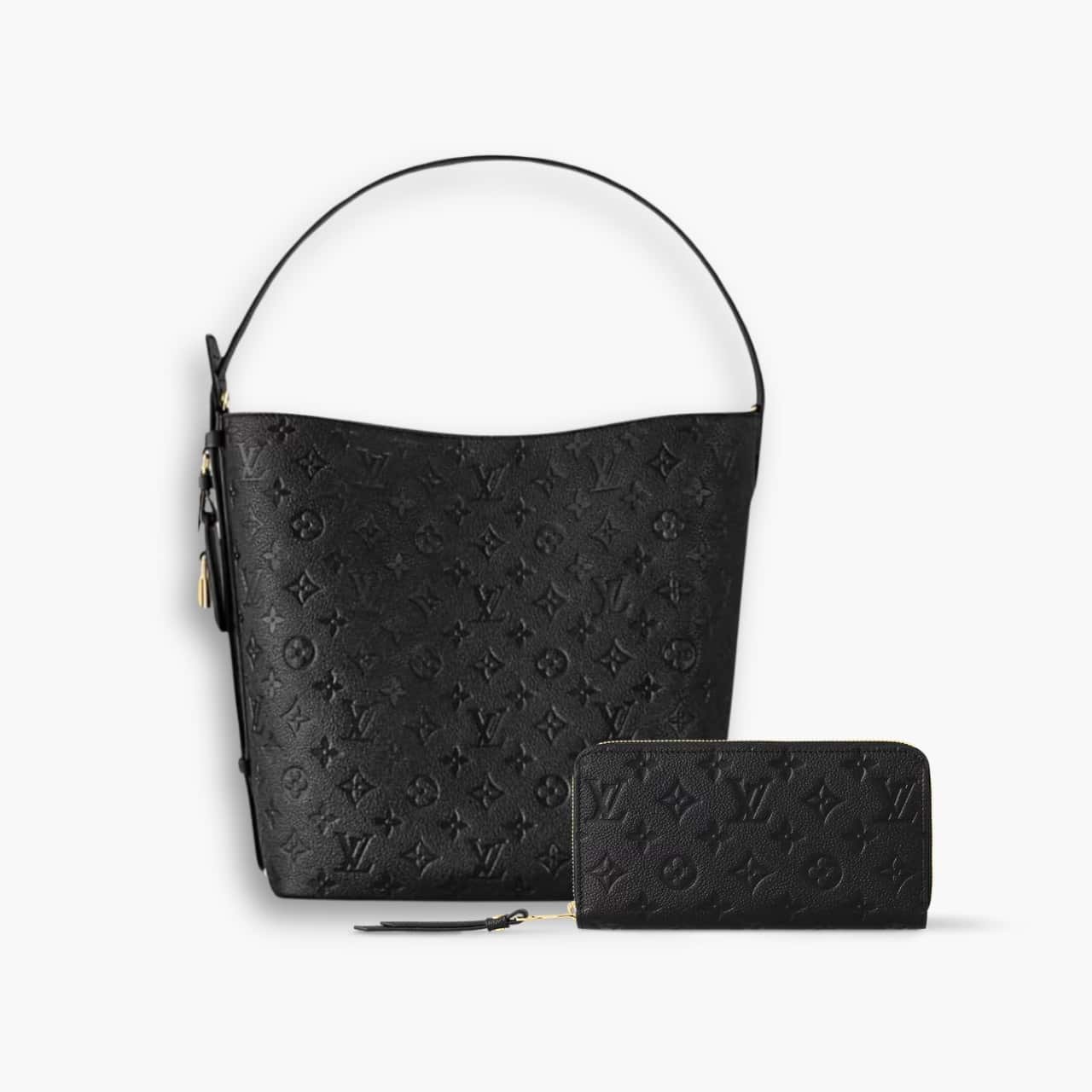 ELG_LVSET1005 Perfect Match: Louis Vuitton All In GM 30cm X Louis Vuitton Zippy Wallet Monogram Black 19cm - Image 1