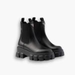 Prada Monolith Brushed Leather Booties 1T256NB4LF0002FB055