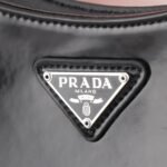 Prada Cleo Brushed Leather Shoulder Bag Black 27Cm 1BC499 ZO6 F0002 V OOO - Image 11