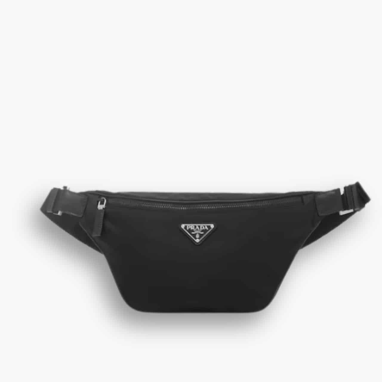 ELG_PRB1031-1 Prada Re Nylon And Saffiano Leather Belt Bag Black 31cm - Image 1