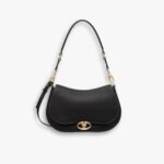 Valentino Garavani Ohval Shoulder Bag Black 28Cm