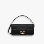 Valentino Garavani Vlogo 1960 Nappa Leather Shoulder Bag Black 28cm