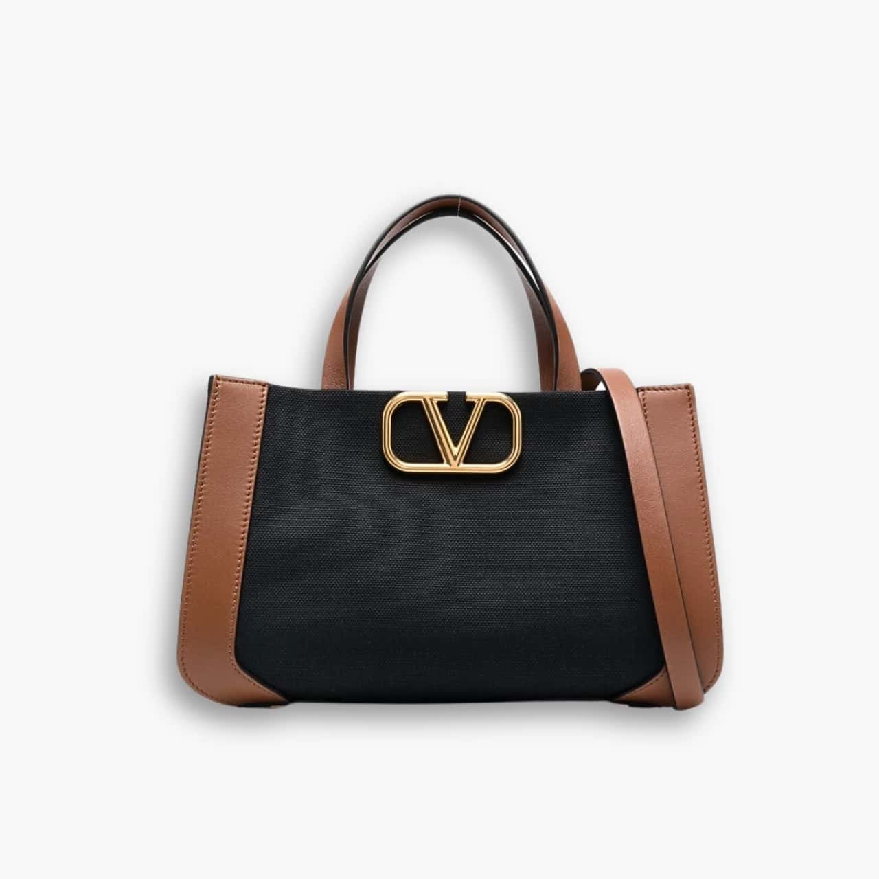 ELG_VLB1029 Valentino Garavani Small Vlogo Signature Tote Bag Black 22cm - Image 1