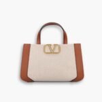 Valentino Garavani Small Vlogo Signature Tote Bag White 28cm