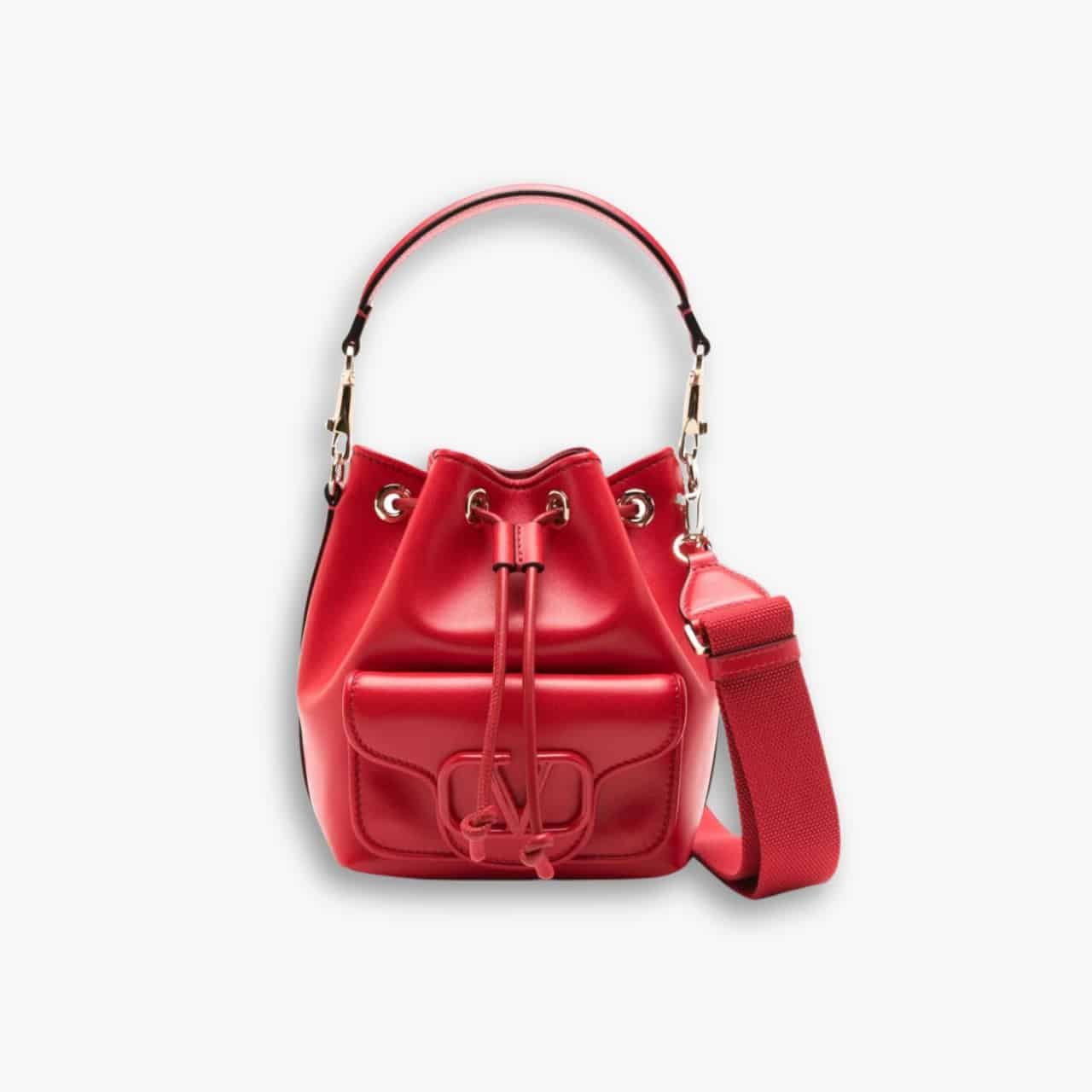 ELG_VLB1036 Valentino Garavani Loco Bucket Bag Red 18cm - Image 1