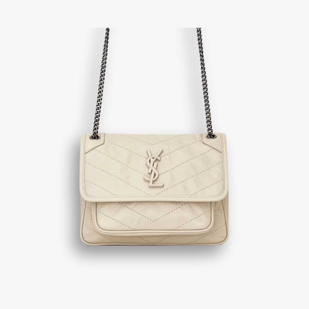 ELG_YSLB1001-1-2 Saint Laurent Niki Baby In Vintage White 22cm - Image 1