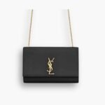 Saint Laurent Kate Medium In Grain De Poudre Black 24cm