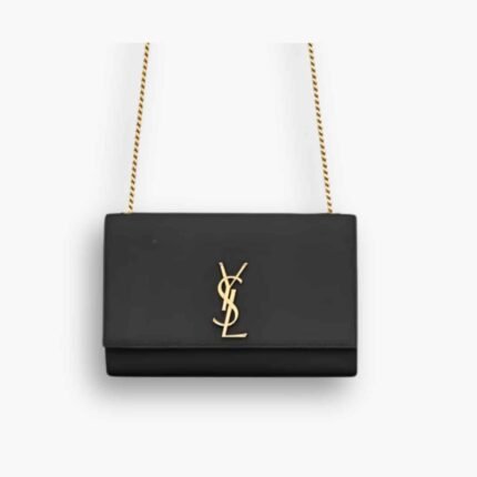 Saint Laurent Kate Medium In Grain De Poudre Black 24cm