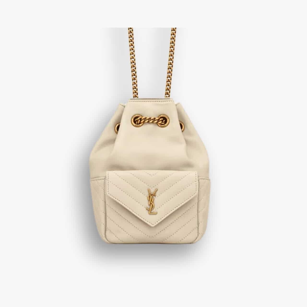 ELG_YSLB1074 Saint Laurent Mini Joe Bag In Cream 19Cm - Image 1