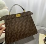 Fendi Peekaboo Bag Brown 33cm 8BN244AJGOF1HB5 - Image 4