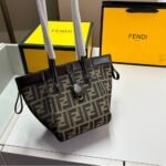 Fendi Origami Mini Bag Brown 19cm 8BS083AFPMF1GL7 - Image 3