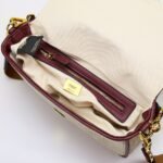 Fendi Baguette Nappa Bag Beige With Red Leather 27cm - Image 6