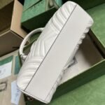 Gucci Marmont Small Top Handle Bag White 27 cm 746319 AABZB 9022 - Image 6