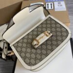 Gucci Horsebit 1955 Bag Beige White 25cm 602204 92TCG 9761 - Image 5