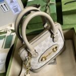 Gucci Horsebit 1955 Mini Bag Beige White 20cm 677212 UULAG 9682 - Image 5