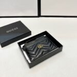 Gucci GG Marmont Card Holders Black 10cm - Image 3