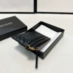 Gucci GG Marmont Card Holders Black 10cm - Image 6
