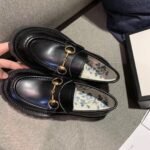 Gucci Women’s Leather Lug Sole Loafer Black 577236 DS800 1000 - Image 6