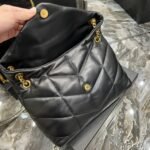 Saint Laurent Puffer Gold Tone Metal  Medium Black 35Cm - Image 7