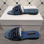 Gucci Women’s Slide Blue Denim 771589 FACK3 4609 - Image 4