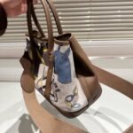 Hermes Garden Party Leather Handbag Brown 30cm - Image 4