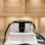 Prada Sidonie Two Tone Leather Shoulder Bag White Black 28Cm 1BD168 2AIX F0964 V OJN - Image 2