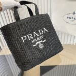 Prada Small Crochet Tote Bag Black 24cm 1BG422 2A2T F0002 V OOL - Image 2