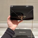 Prada Mini Patent Leather Bag Black 20cm 1BP051 069 F0002 V 5TO - Image 2