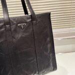Prada Small Antique Nappa Leather Tote Black 33Cm 1BG587 UVL F0002 V OOM - Image 3