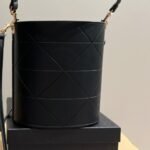 Prada Symbole Leather Bucket Bag Black 21Cm 1BE048 ASK F0002 - Image 5