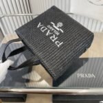 Prada Small Crochet Tote Bag Black 24cm 1BG422 2A2T F0002 V OOL - Image 4