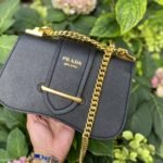 Prada Sidonie Saffiano Black 24cm 1BD184 2AIX F0002 - Image 6